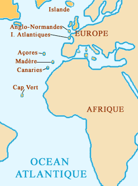 Carte de l'Atlantique Est
