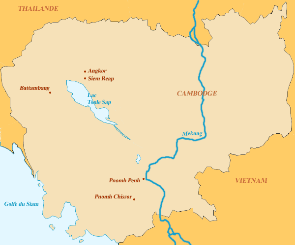 Carte du Cambodge