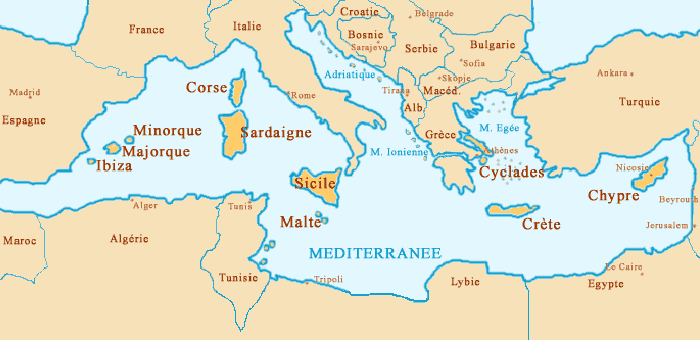 Carte de Méditerranée