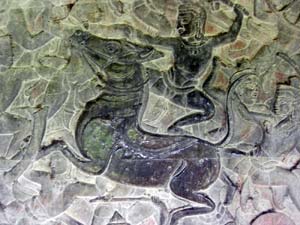Bas-relief à Angkor Vat