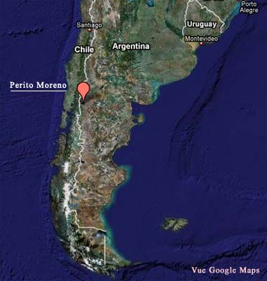 Localisation Perito Moreno